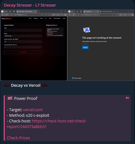 Decay Stresser–L7 Stresser针对Vercel网站-xLab 威胁情报