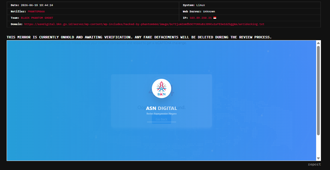 PHANTOM666 targets the website of National Civil Service Agency-xLab 威胁情报