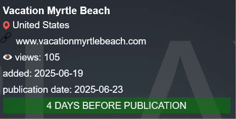 度假默特尔比奇成为PLAY勒索软件的受害者-xLab 威胁情报