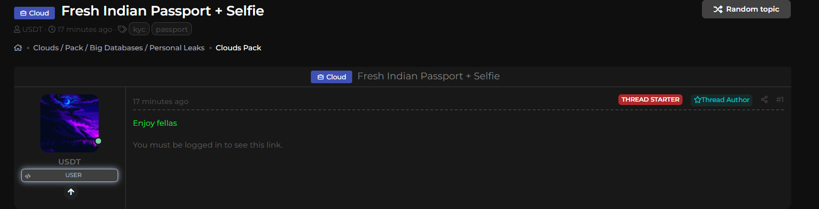 据称从印度泄露护照数据-xLab 威胁情报