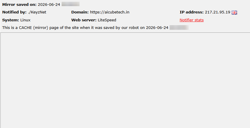 ./KeyzNet target the website of aicubetech.in-xLab 威胁情报