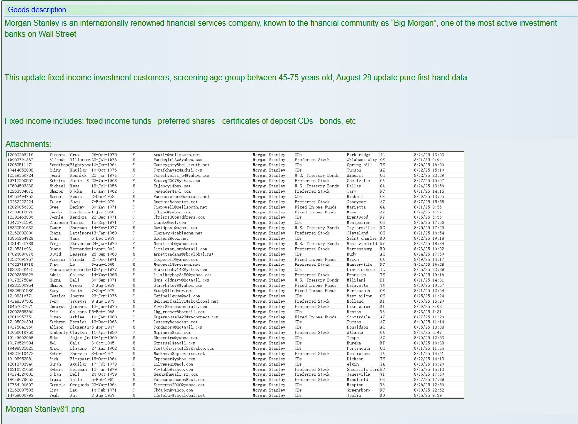 涉嫌出售Morgan固定收益投资客户数据-xLab 威胁情报