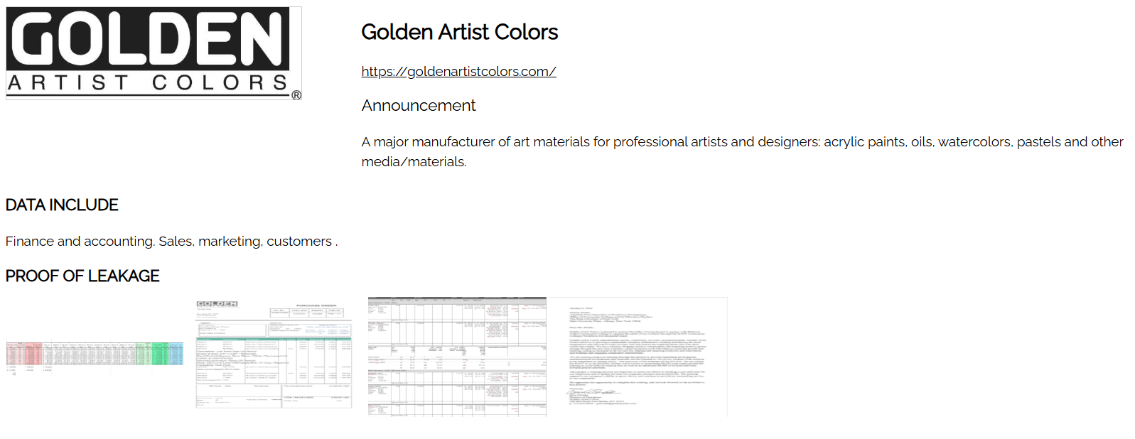 金色艺术家色彩，Inc.成为Nitrogen勒索软件的受害者-xLab 威胁情报