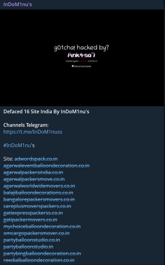 InDoM1nu的目标是多个印度网站-xLab 威胁情报