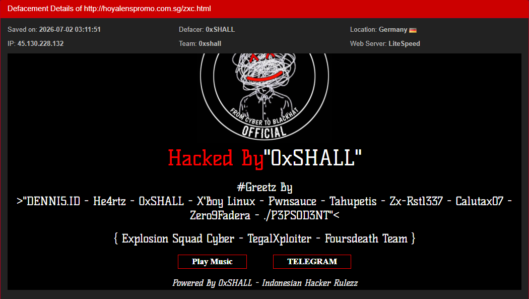 0xSHALL targets the website of hoyalenspromo.com.sg-xLab 威胁情报