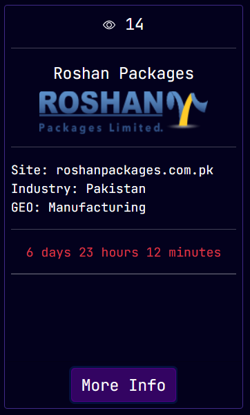 Roshan Packages Limited成为Sarcoma勒索软件的受害者-xLab 威胁情报