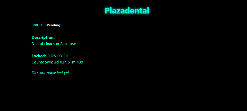 Plazadental成为Obscura勒索软件的受害者-xLab 威胁情报