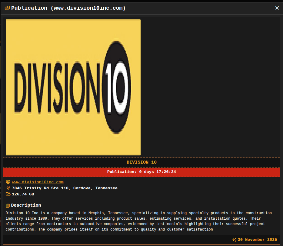 INC.10分部成为DragonForce勒索软件的受害者-xLab 威胁情报