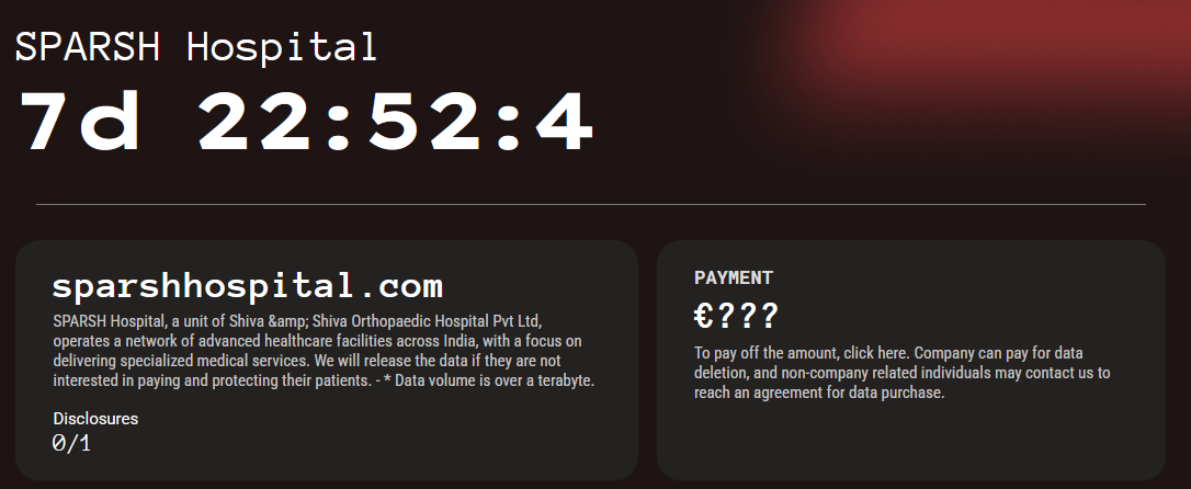 SPARSH医院成为Kill Security勒索软件的受害者-xLab 威胁情报