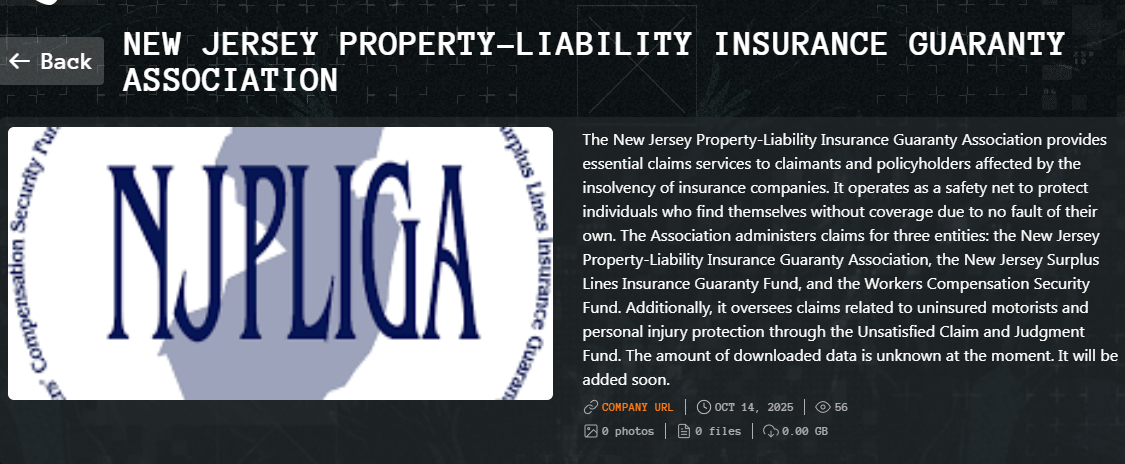 新泽西财产责任Insurance担保协会成为Qilin勒索软件的受害者-xLab 威胁情报