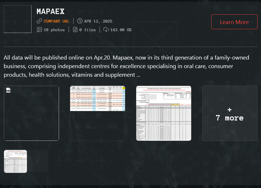 Mapaex成为Qilin勒索软件的受害者-xLab 威胁情报