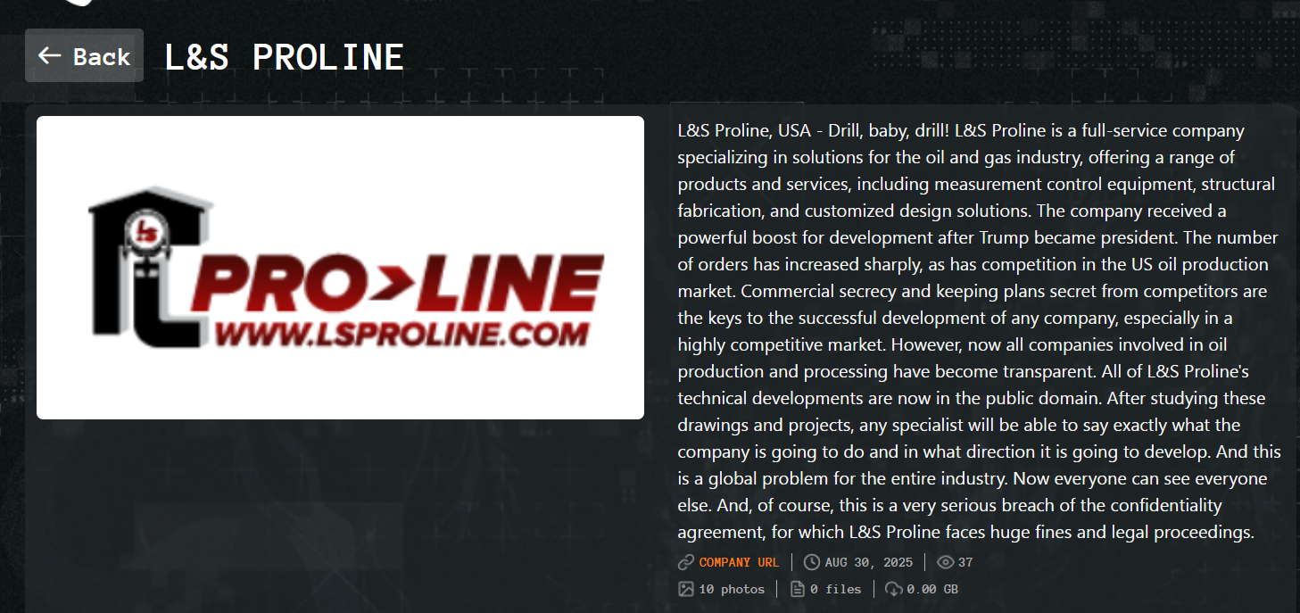 L&S Proline成为Qilin勒索软件的受害者-xLab 威胁情报