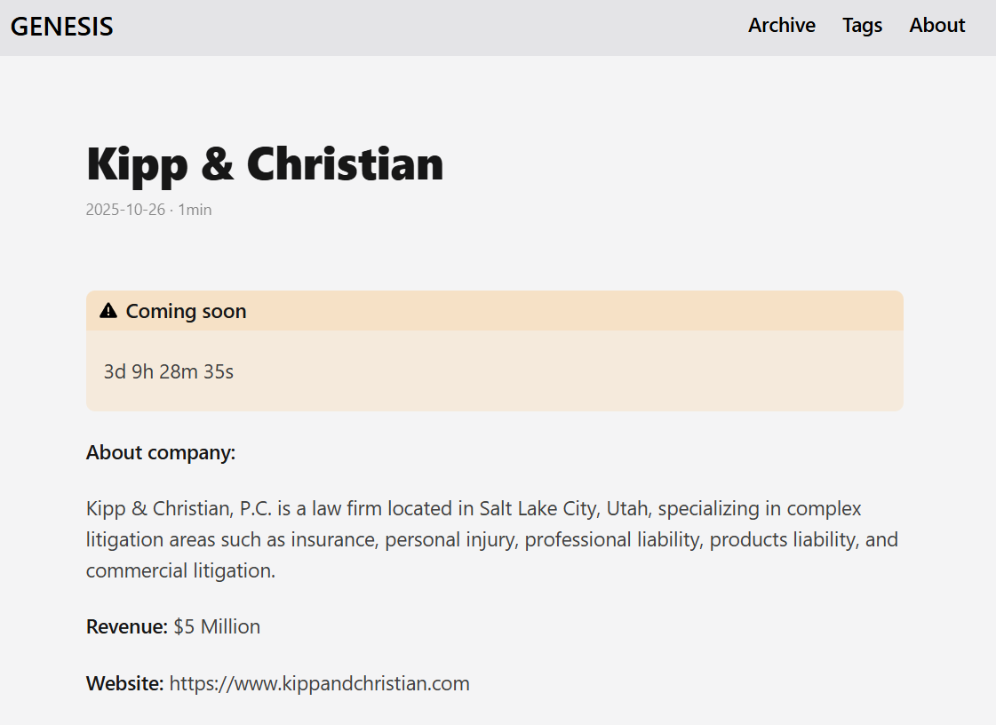 Kipp&Christian,P.C.成为GENESIS勒索软件的受害者-xLab 威胁情报