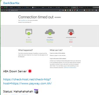 DarkStarNx targets the website of ABA PayWay-xLab 威胁情报