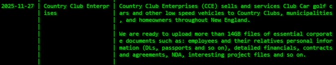Country Club Enterprises LLC成为Akira勒索软件的受害者-xLab 威胁情报
