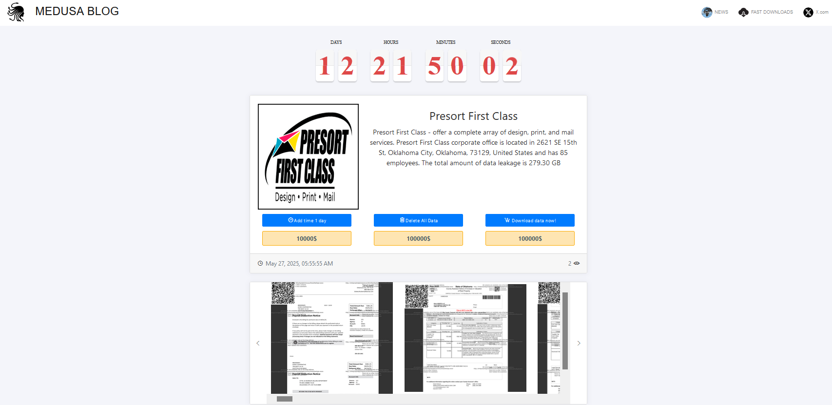 Presort First Class成为MEDUSA勒索软件的受害者-xLab 威胁情报