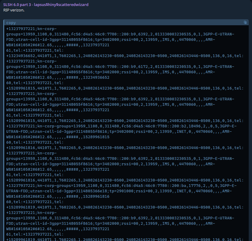 Verizon涉嫌数据外泄-xLab 威胁情报