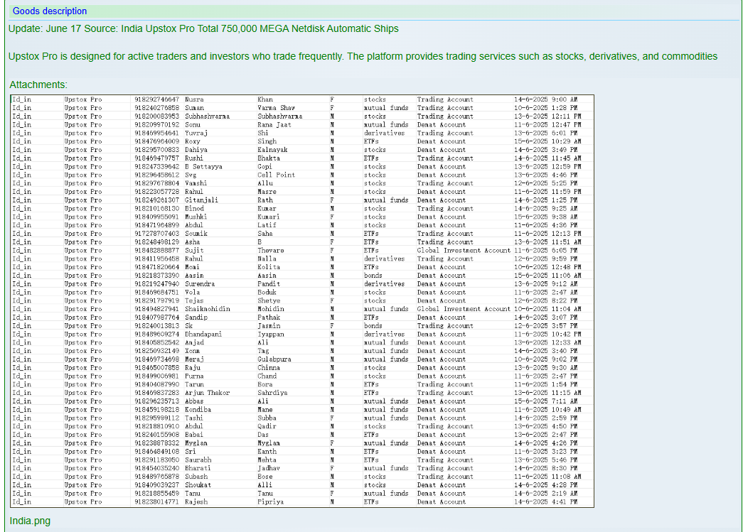 Upstox Pro涉嫌数据外泄-xLab 威胁情报