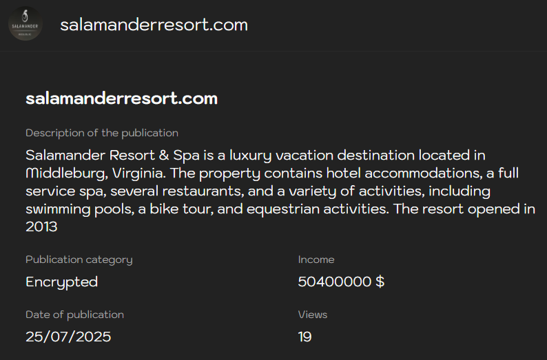 蝾螈米德尔堡成为LYNX勒索软件的受害者-xLab 威胁情报