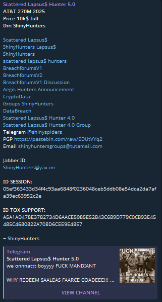 AT&T涉嫌数据销售-xLab 威胁情报
