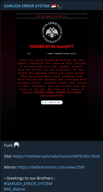 GARUDA ERROR SYSTEM瞄准MD国际学校网站-xLab 威胁情报