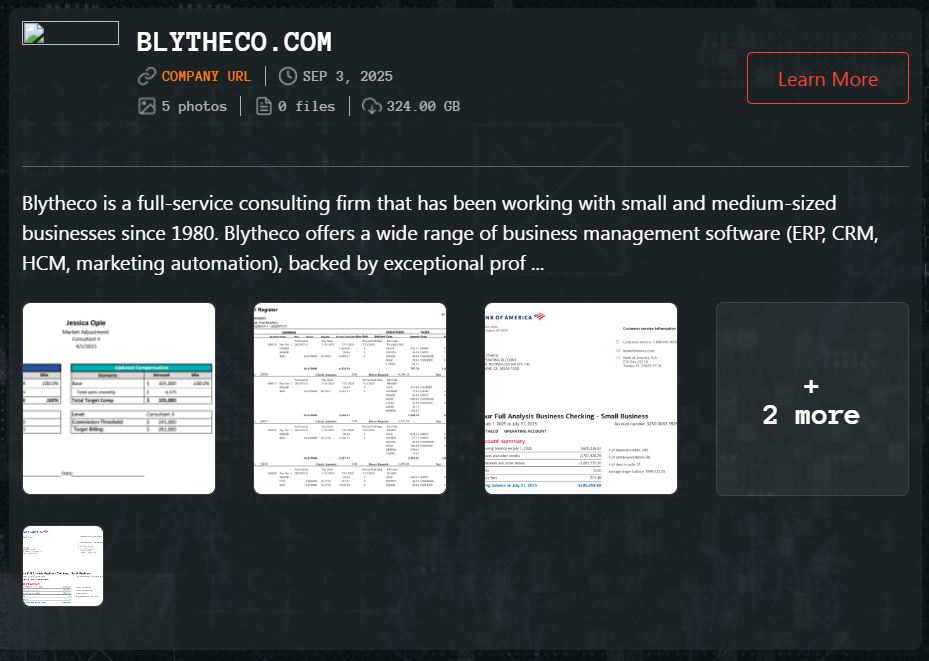 Blytheco成为Qilin勒索软件的受害者-xLab 威胁情报