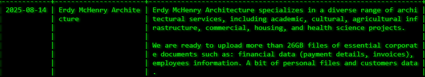 艾迪·麦克亨利·Architecture成为Akira勒索软件的受害者-xLab 威胁情报