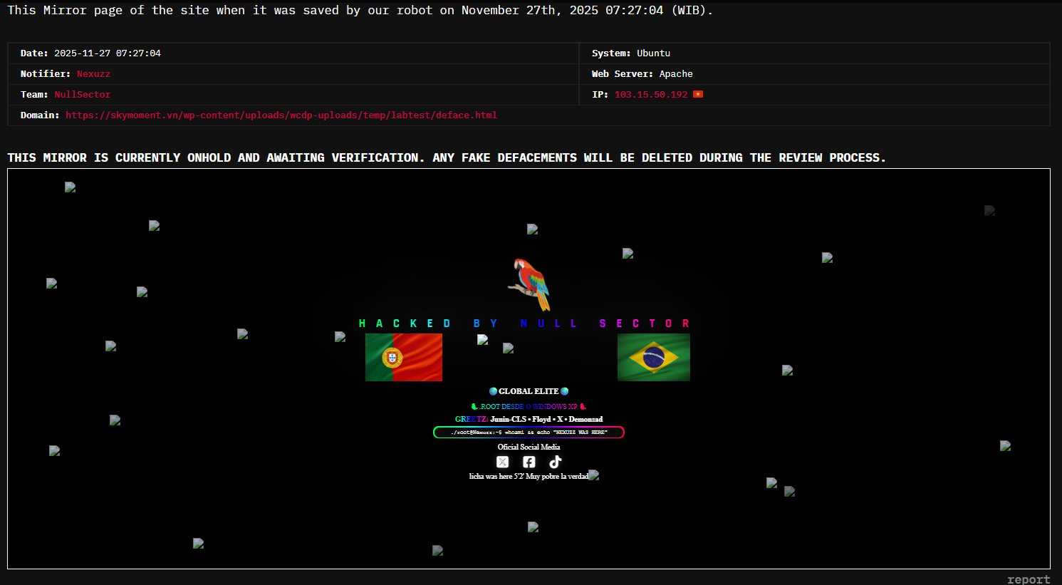 Nexuzz瞄准天空时刻网站-xLab 威胁情报