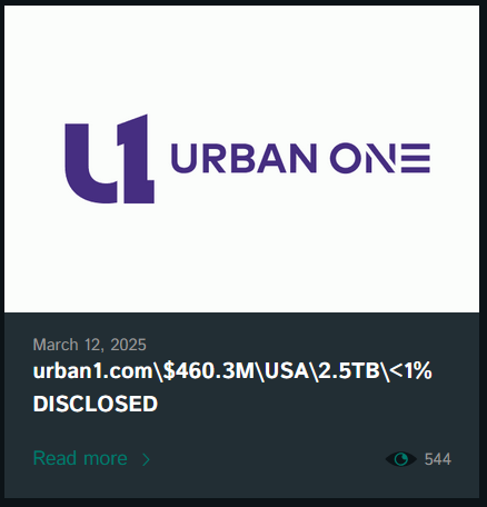 城市One公司成为Cactus勒索软件的受害者-xLab 威胁情报