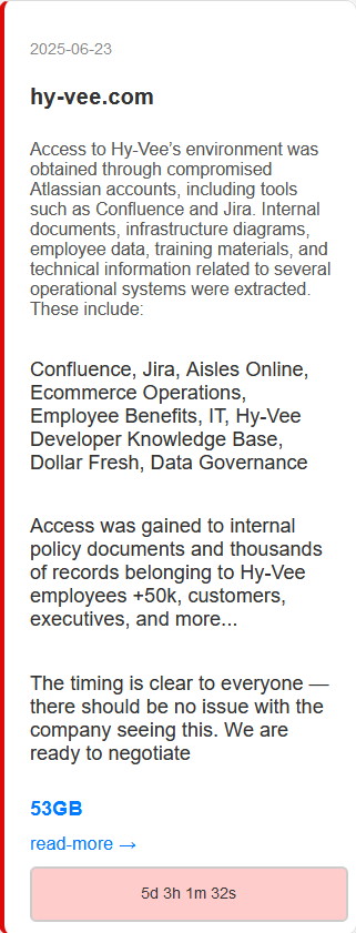 INC.Hy-Vee成为STORMOUS勒索软件的受害者-xLab 威胁情报