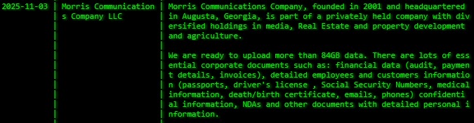 莫里斯通信有限责任公司。成为akira勒索软件的受害者-xLab 威胁情报