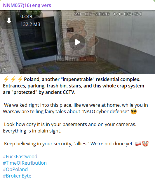 Alleged unauthorized access to CCTV system of a residential complex in Poland-xLab 威胁情报