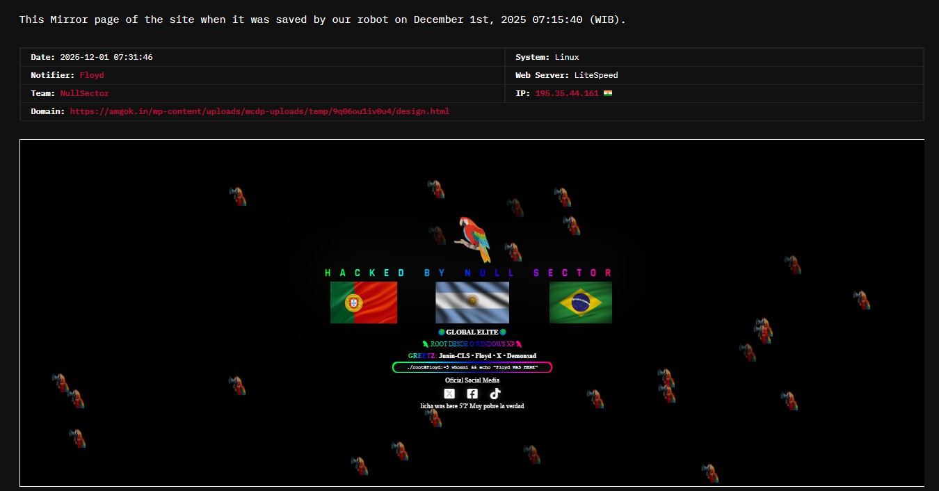 NullSector针对AMGOK网站-xLab 威胁情报