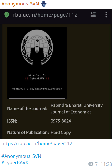 Anonymous_SVN针对Rabindra Bharati大学经济学杂志网站-xLab 威胁情报