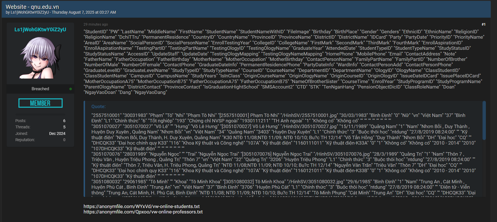 归仁大学涉嫌数据外泄-xLab 威胁情报