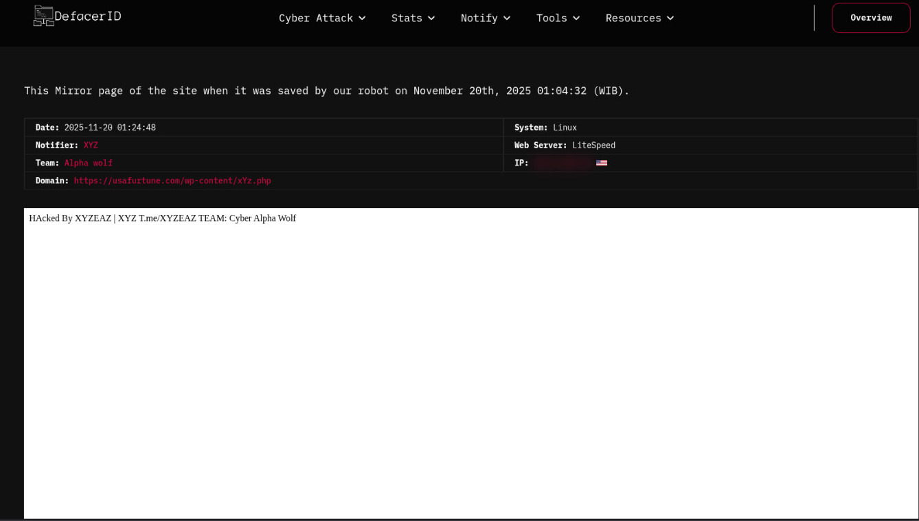 Alpha wolf瞄准usafurtune.com网站-xLab 威胁情报
