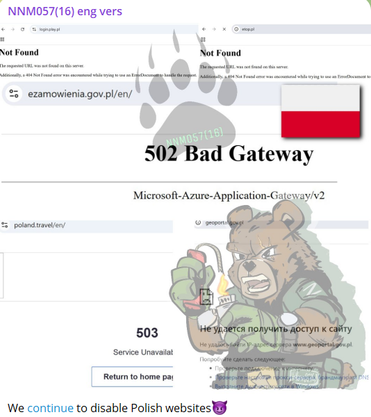 NoName targets the website of e-Zamówienia-xLab 威胁情报