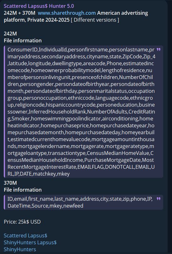 Sharethrough Inc涉嫌数据泄露-xLab 威胁情报