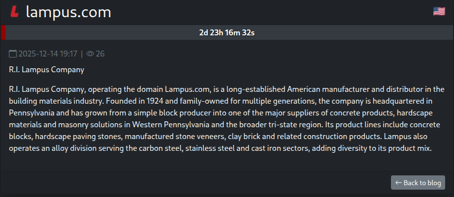 R.I.Lampus公司成为SAFEPAY勒索软件的受害者-xLab 威胁情报