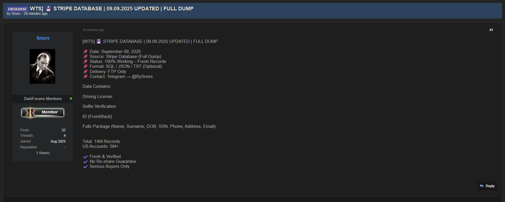 Stripe涉嫌数据外泄-xLab 威胁情报