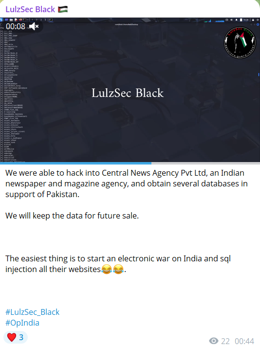 LulzSec Black瞄准中央通讯社网站-xLab 威胁情报