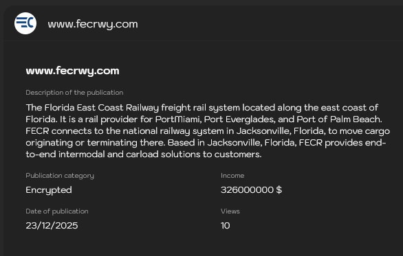 佛州东海岸铁路victim落入LYNX勒索软件-xLab 威胁情报