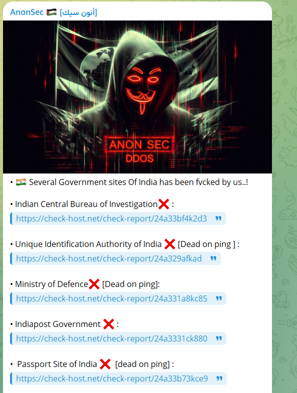 AnonSec针对印度国防部网站-xLab 威胁情报