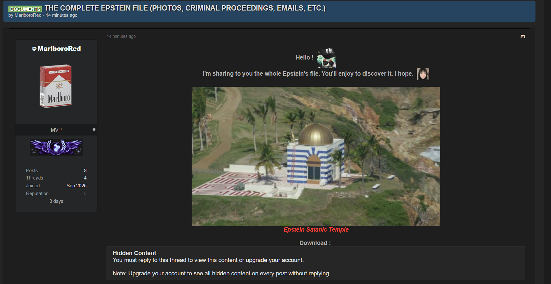 爱泼斯坦档案涉嫌泄露-xLab 威胁情报
