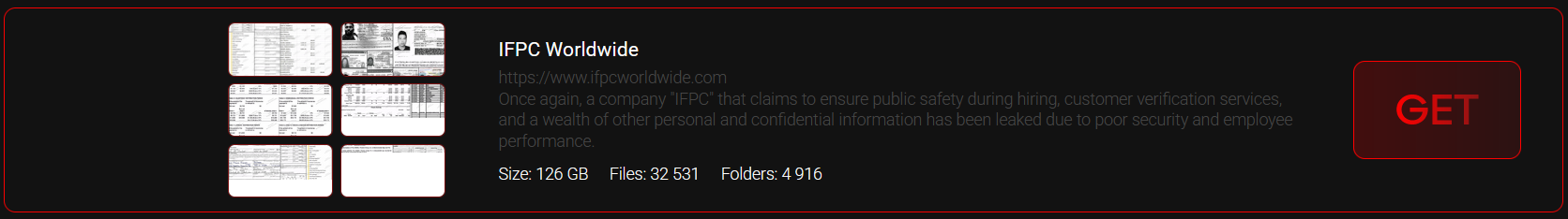 IFPC Worldwide成为INTERLOCK勒索软件的受害者-xLab 威胁情报