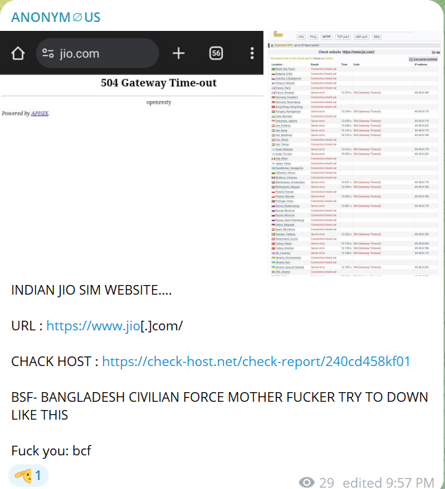 ANONYM∅美国瞄准Jio网站-xLab 威胁情报