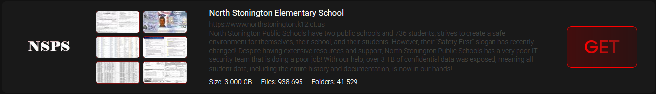 北斯顿宁顿公立学校成为INTERLOCK勒索软件的受害者-xLab 威胁情报