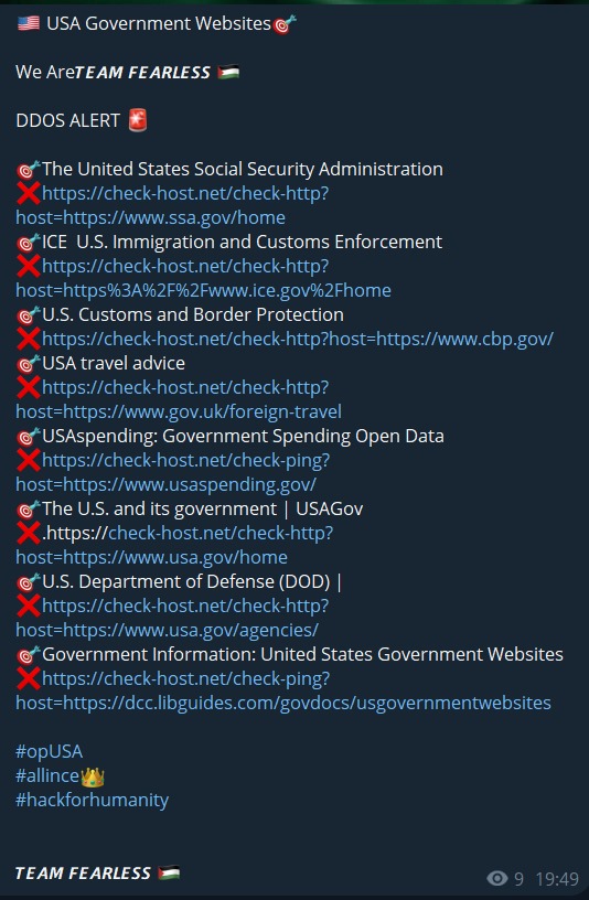 无畏团队瞄准USAGov网站-xLab 威胁情报