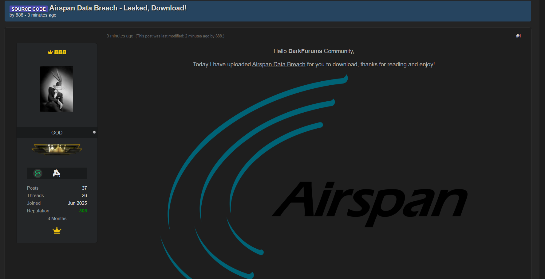 Airspan Networks涉嫌数据外泄-xLab 威胁情报