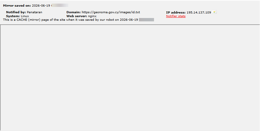 Panataran targets the website of Permanent Cyprus Committee for the Standardization of Geographical Names-xLab 威胁情报